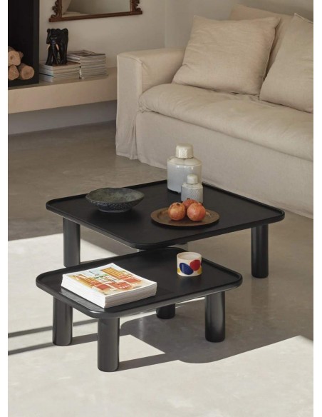 Teulat Nest 80 mesa nido de centro, fresno negro