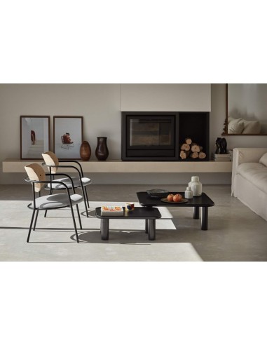 Teulat Nest 80 mesa nido de centro, fresno negro