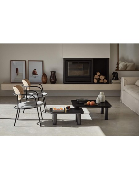 Teulat Nest 80 mesa nido de centro, fresno negro