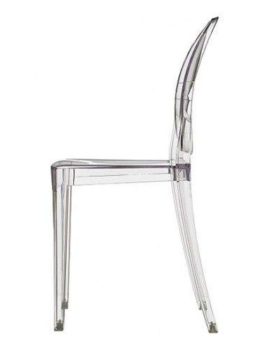 Silla de comedor Queen, policarbonato transparente