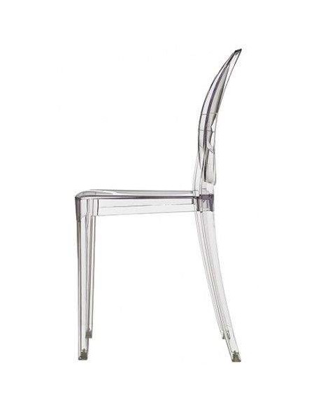 Silla de comedor Queen, policarbonato transparente Silla de comedor Queen, policarbonato transparente