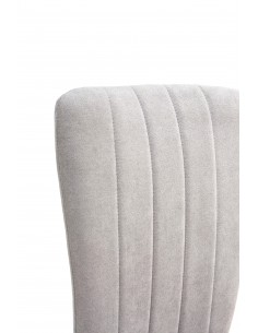 Silla de comedor de diseño HOLLY, TELA, METAL NEGRO 2