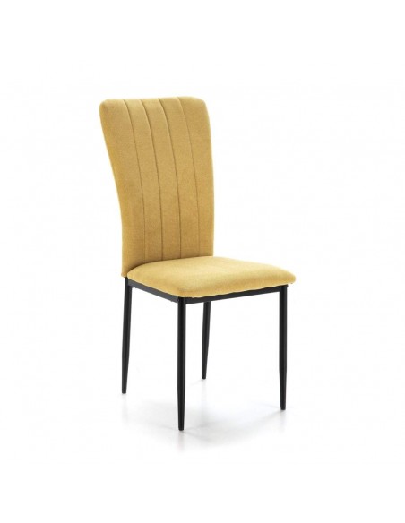 Cadeira de jantar de design HOLLY, tecido, METAL preto Cadeira de jantar de design HOLLY, tecido, METAL preto
