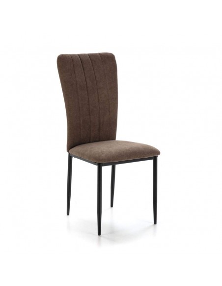 Cadeira de jantar de design HOLLY, tecido, METAL preto Cadeira de jantar de design HOLLY, tecido, METAL preto