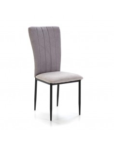 Cadeira de jantar de design HOLLY, tecido, METAL preto
