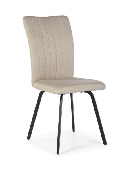 SILLA contemporanea PRETTY, tejido, metal negro.