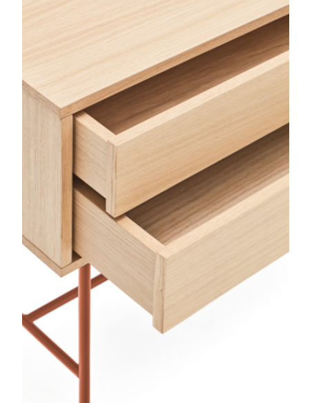 Teulat minimalista Yoko console hall de entrada 120X35, telha, Carvalho. Teulat minimalista Yoko console hall de entrada 120X35, telha, Carvalho.