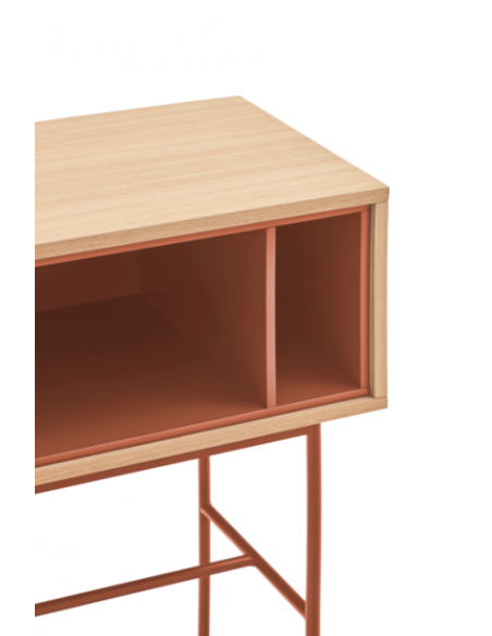 Teulat minimalista Yoko console hall de entrada 120X35, telha, Carvalho. Teulat minimalista Yoko console hall de entrada 120X35, telha, Carvalho.