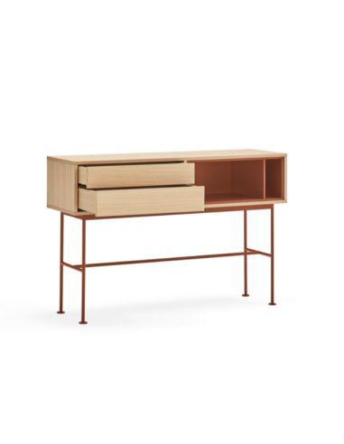 Teulat consola recibidor minimalista YOKO 120x35, TEJA , ROBLE.