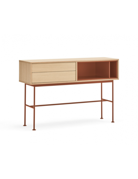 Teulat consola recibidor minimalista YOKO 120x35, TEJA , ROBLE. Teulat consola recibidor minimalista YOKO 120x35, TEJA , ROBLE.