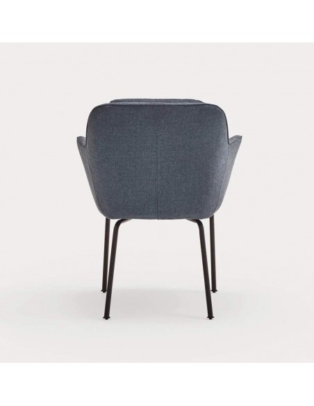 TEULAT CADEIRA DE DESIGN SADIRA, TECIDO AZUL E METAL PRETO TEULAT CADEIRA DE DESIGN SADIRA, TECIDO AZUL E METAL PRETO