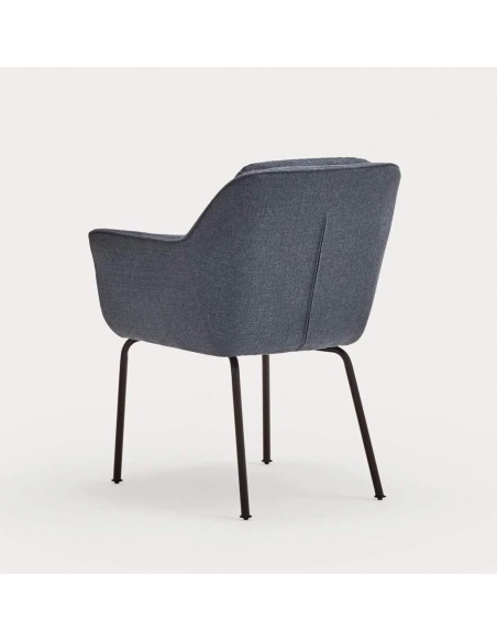 TEULAT CADEIRA DE DESIGN SADIRA, TECIDO AZUL E METAL PRETO TEULAT CADEIRA DE DESIGN SADIRA, TECIDO AZUL E METAL PRETO