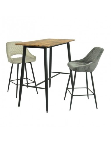 Mesa INTRA, alta, metal, tapa vintage, 120 x 60 cms.