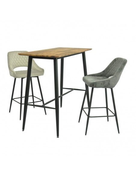 Mesa INTRA, alta, metal, tapa vintage, 120 x 60 cms.