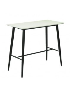 Mesa INTRA, alta, metal, tampo branco, 120 x 60 cm.
