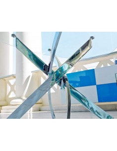 Mesa redonda comedor de diseño moderno Cross 130 2