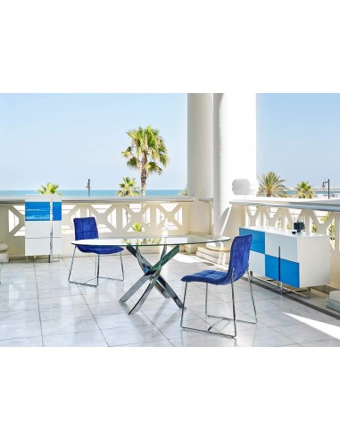 Mesa redonda de jantar de design moderno Cruz 130