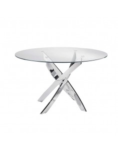 Mesa redonda comedor de diseño moderno Cross 130