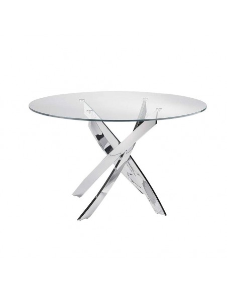 Mesa redonda comedor de diseño moderno Cross 130