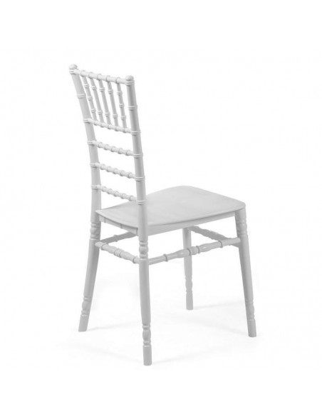 Silla de diseño AVARICHI, apilable polipropileno blanco. Silla de diseño AVARICHI, apilable polipropileno blanco.