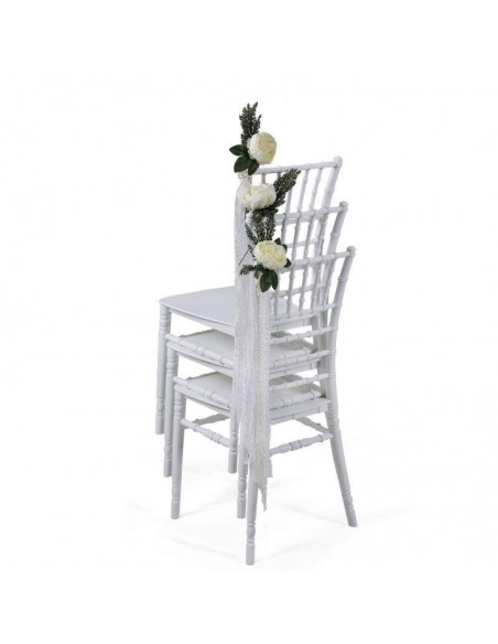 Silla de diseño AVARICHI, apilable polipropileno blanco. Silla de diseño AVARICHI, apilable polipropileno blanco.