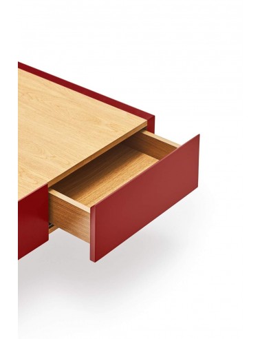 Teulat Mesa de centro Arista 110x60, roble, lacado Burdeos.