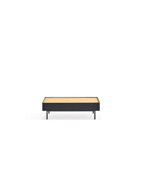 Teulat Mesa de centro Arista 110x60, roble, lacado negro.