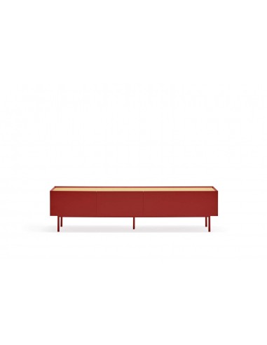 Teulat Mueble de TV Arista 180x40, roble, lacado Burdeos.