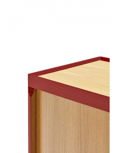 Teulat armário de TV Arista 180x40, carvalho, lacado Bordeaux.