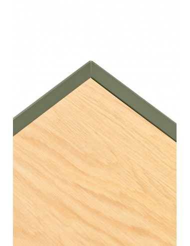 Teulat armário de TV Arista 180x40, carvalho, lacado verde claro.