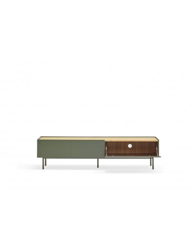 Teulat armário de TV Arista 180x40, carvalho, lacado verde claro.