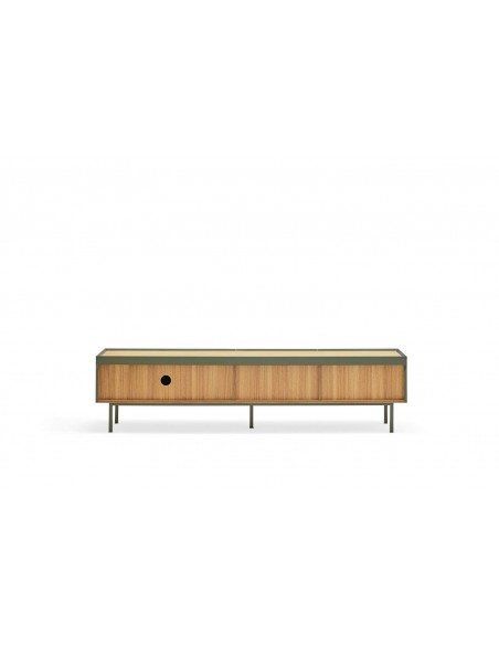 Teulat armário de TV Arista 180x40, carvalho, lacado verde claro. Teulat armário de TV Arista 180x40, carvalho, lacado verde claro.