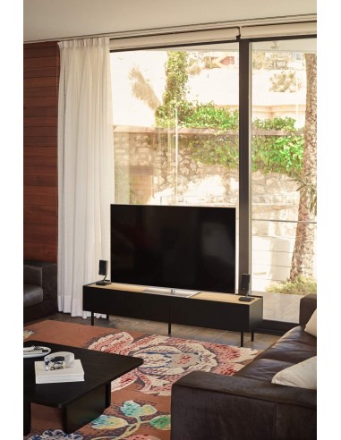 Teulat Mueble de TV Arista 180x40, roble, lacado negro.