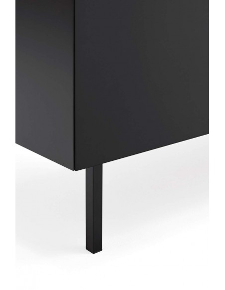 Teulat armário de TV Arista 180x40, carvalho, lacado preto. Teulat armário de TV Arista 180x40, carvalho, lacado preto.