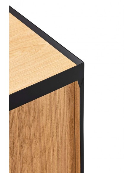 Teulat armário de TV Arista 180x40, carvalho, lacado preto. Teulat armário de TV Arista 180x40, carvalho, lacado preto.