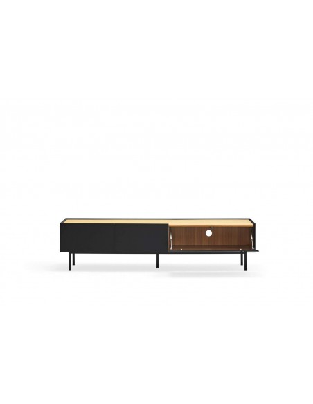 Teulat armário de TV Arista 180x40, carvalho, lacado preto. Teulat armário de TV Arista 180x40, carvalho, lacado preto.