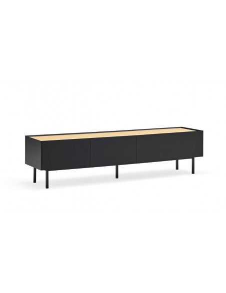 Teulat armário de TV Arista 180x40, carvalho, lacado preto. Teulat armário de TV Arista 180x40, carvalho, lacado preto.