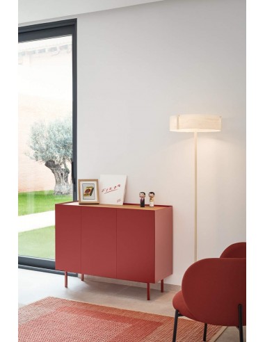 TEULAT APARADOR ARISTA 110x40, gavetas Interiores lacadas em Bordeaux.