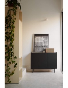 TEULAT APARADOR ARISTA 110x40, gavetas Interiores lacado preto. 2