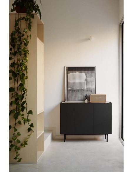 TEULAT APARADOR ARISTA 110x40, cajones Interiores lacado negro.