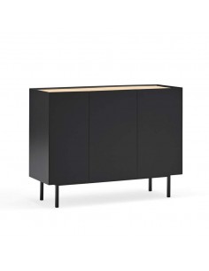 TEULAT APARADOR ARISTA 110x40, gavetas Interiores lacado preto.