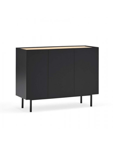 TEULAT APARADOR ARISTA 110x40, gavetas Interiores lacado preto.