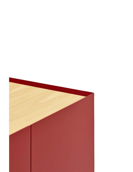 TEULAT APARADOR ARISTA 165x40, minimalista, cajones lacado en burdeos. TEULAT APARADOR ARISTA 165x40, minimalista, cajones lacado en burdeos.
