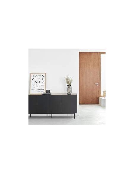 TEULAT APARADOR ARISTA 165x40, minimalista, cajones lacado en negro.