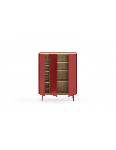 TEULAT MUEBLE AUXILIAR ARISTA, BOTELLERO INTERIOR LACADO EN COLOR BURDEOS.
