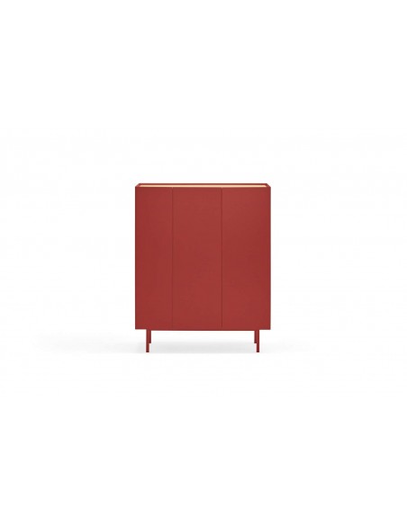 TEULAT MUEBLE AUXILIAR ARISTA, BOTELLERO INTERIOR LACADO EN COLOR BURDEOS.