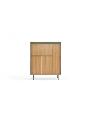 TEULAT MUEBLE AUXILIAR ARISTA, BOTELLERO INTERIOR LACADO EN VERDE.