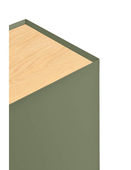 TEULAT MUEBLE AUXILIAR ARISTA, BOTELLERO INTERIOR LACADO EN VERDE. TEULAT MUEBLE AUXILIAR ARISTA, BOTELLERO INTERIOR LACADO EN VERDE.