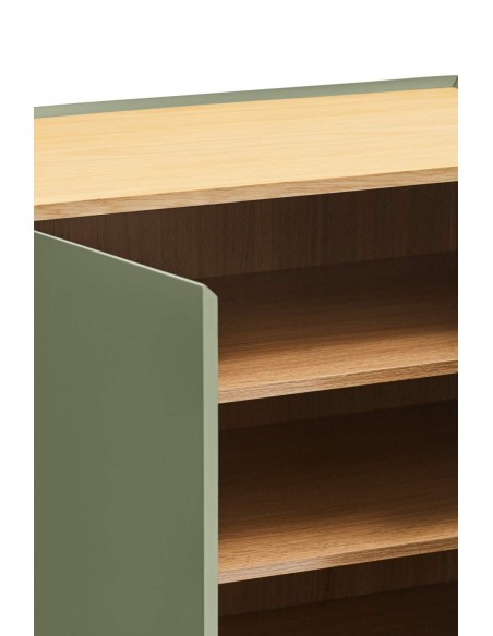 TEULAT MUEBLE AUXILIAR ARISTA, BOTELLERO INTERIOR LACADO EN VERDE. TEULAT MUEBLE AUXILIAR ARISTA, BOTELLERO INTERIOR LACADO EN VERDE.