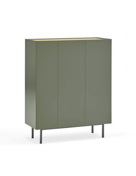 TEULAT MUEBLE AUXILIAR ARISTA, BOTELLERO INTERIOR LACADO EN VERDE.